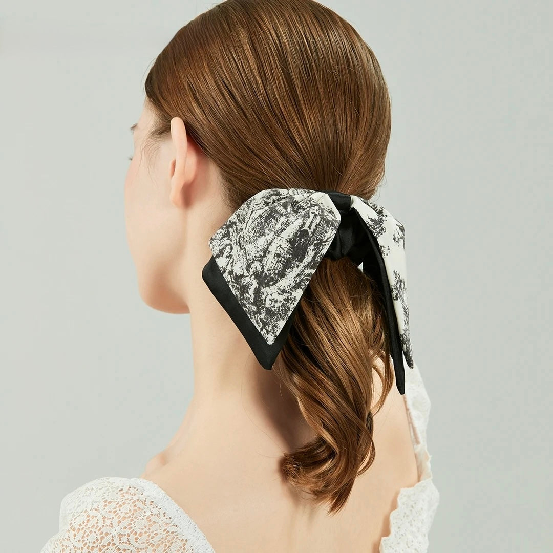 Vintage Scarf Bow Scrunchie