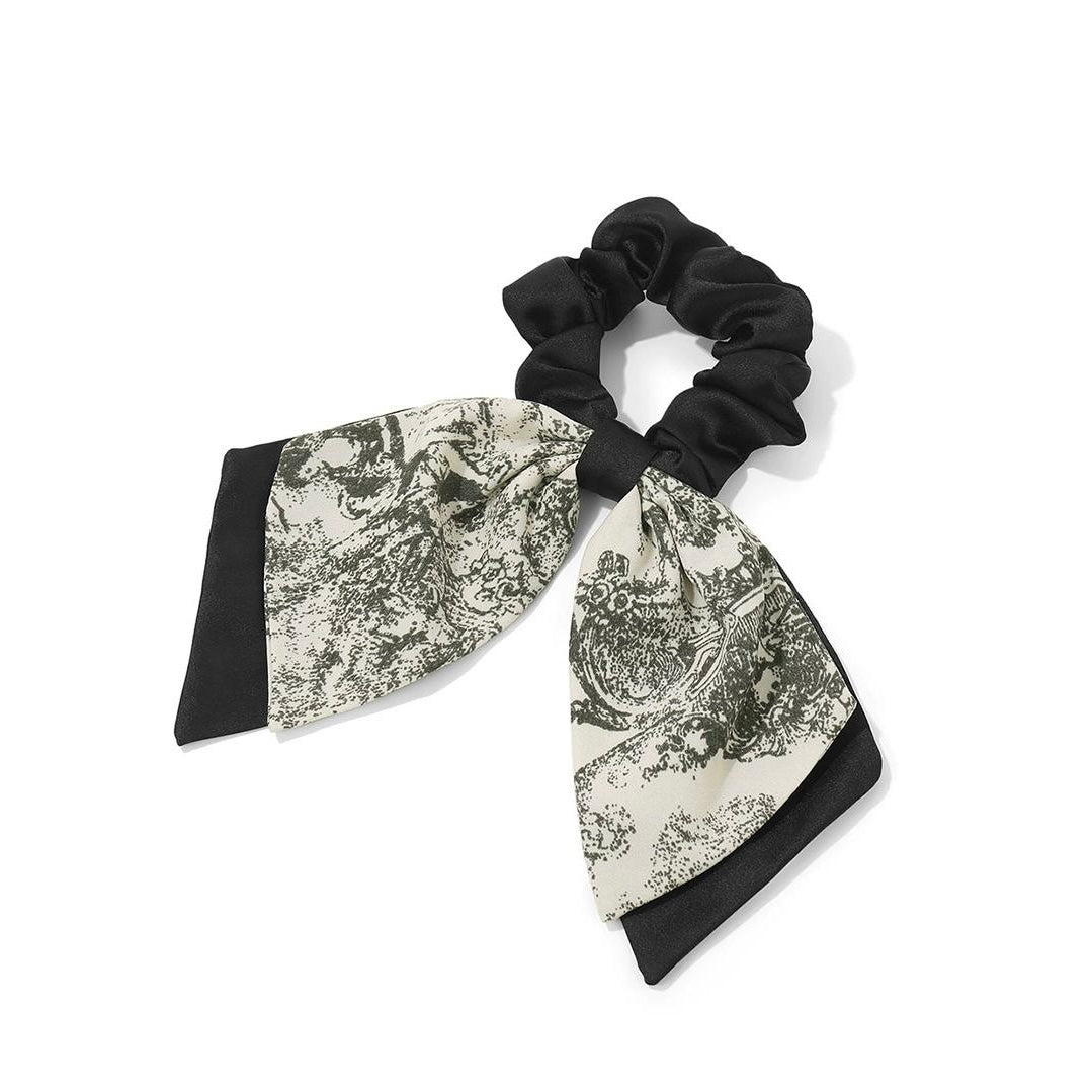 Vintage Scarf Bow Scrunchie