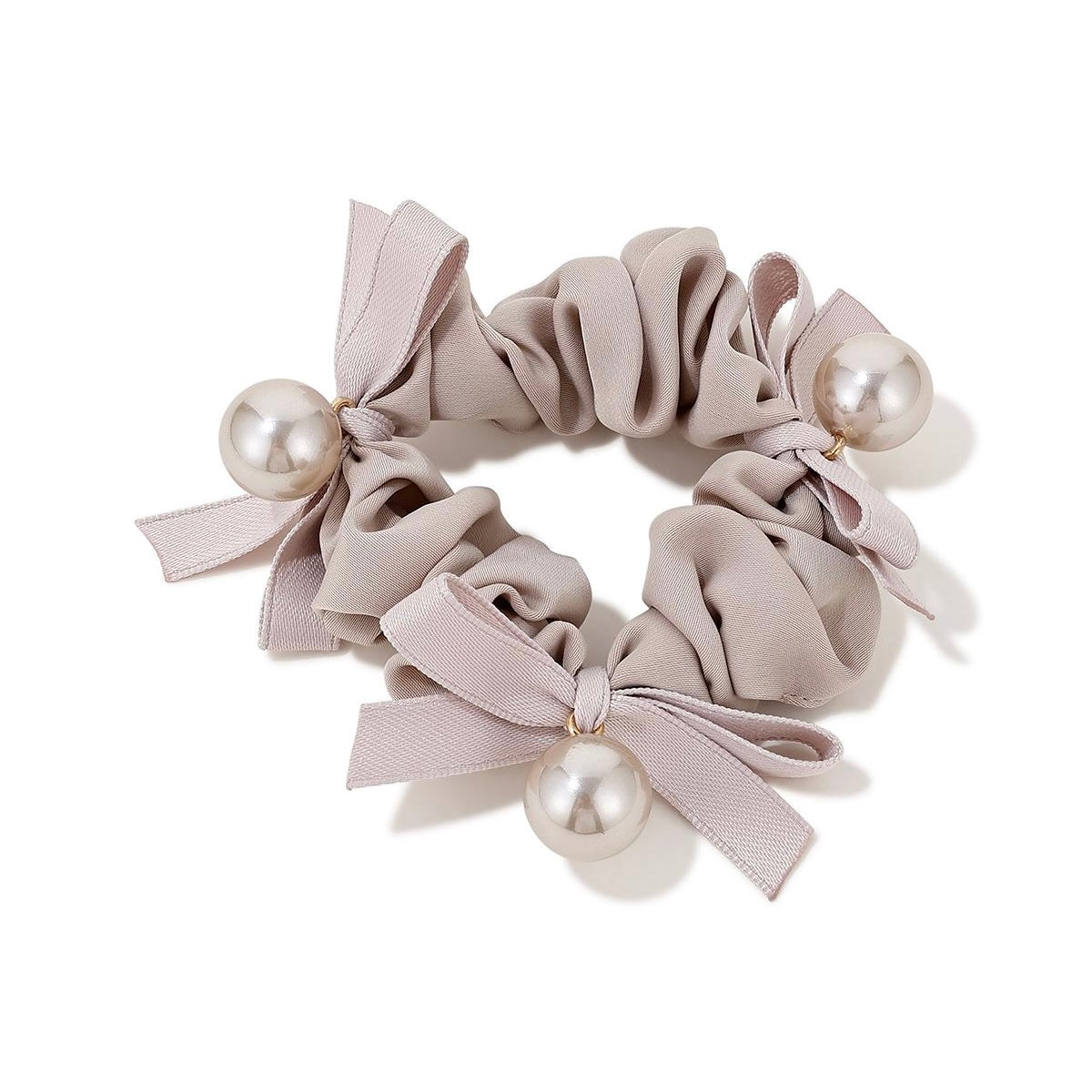 Elegant Pearl Bow Scrunchie