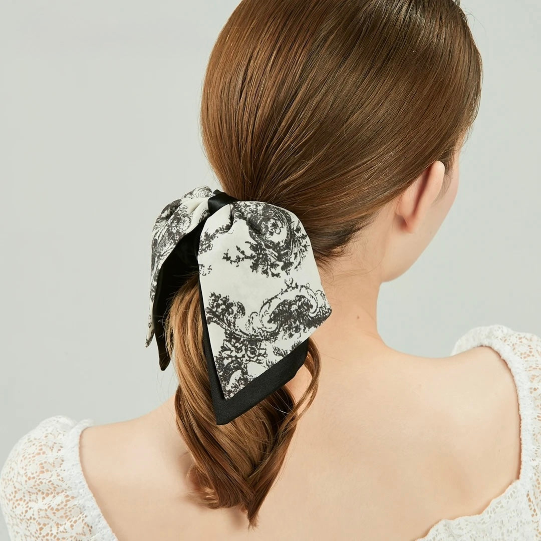 Vintage Scarf Bow Scrunchie
