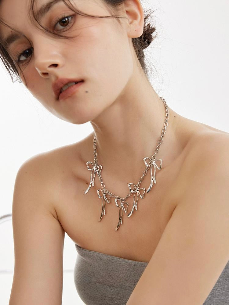 Ribbon Charm Necklace