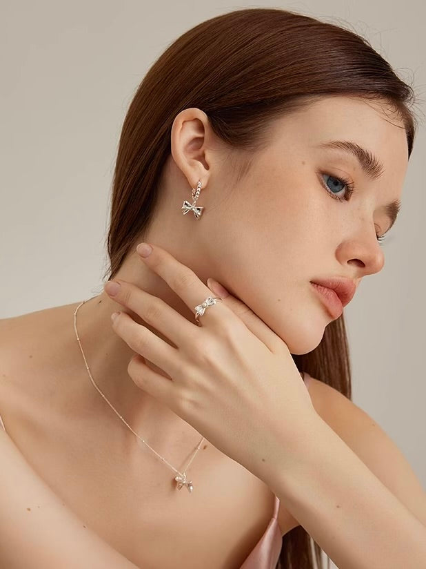 Auré Bow Hoop Earrings