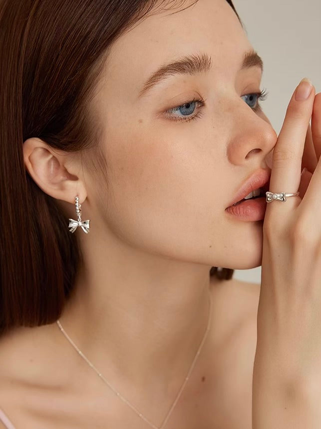 Auré Bow Hoop Earrings