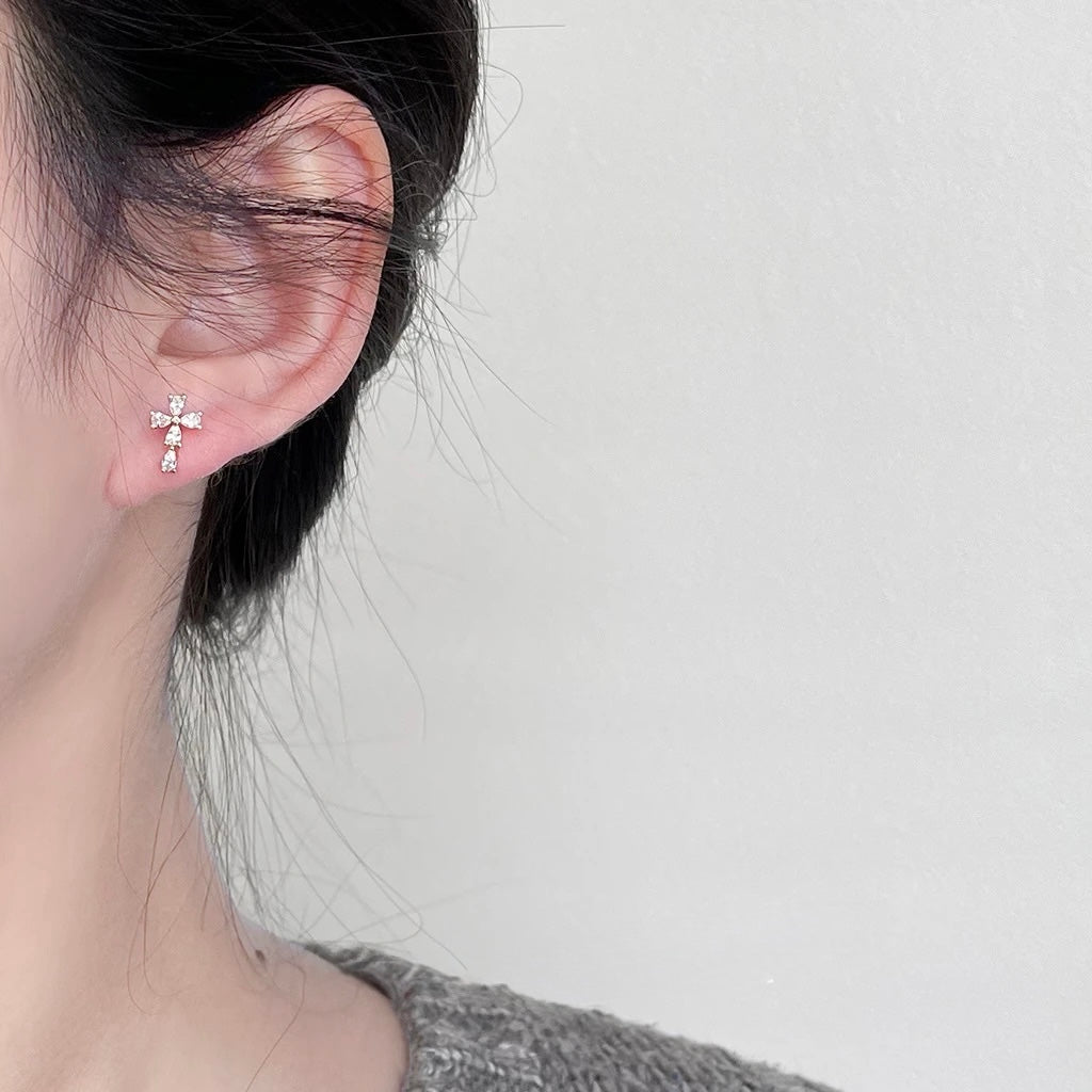 Mini Cross Stud Earrings