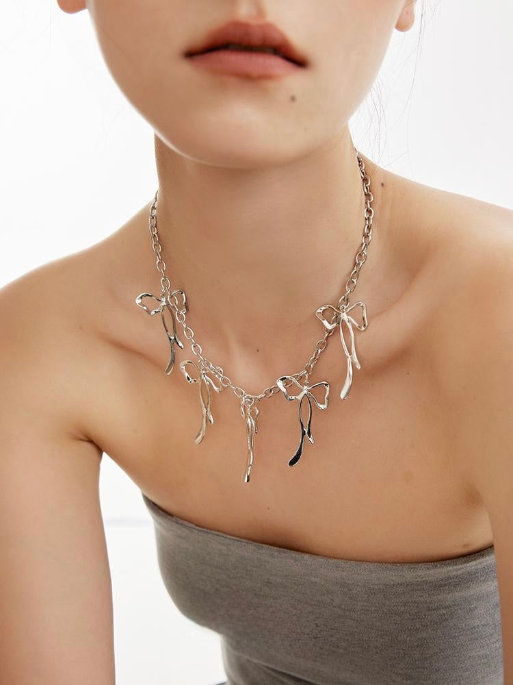 Ribbon Charm Necklace
