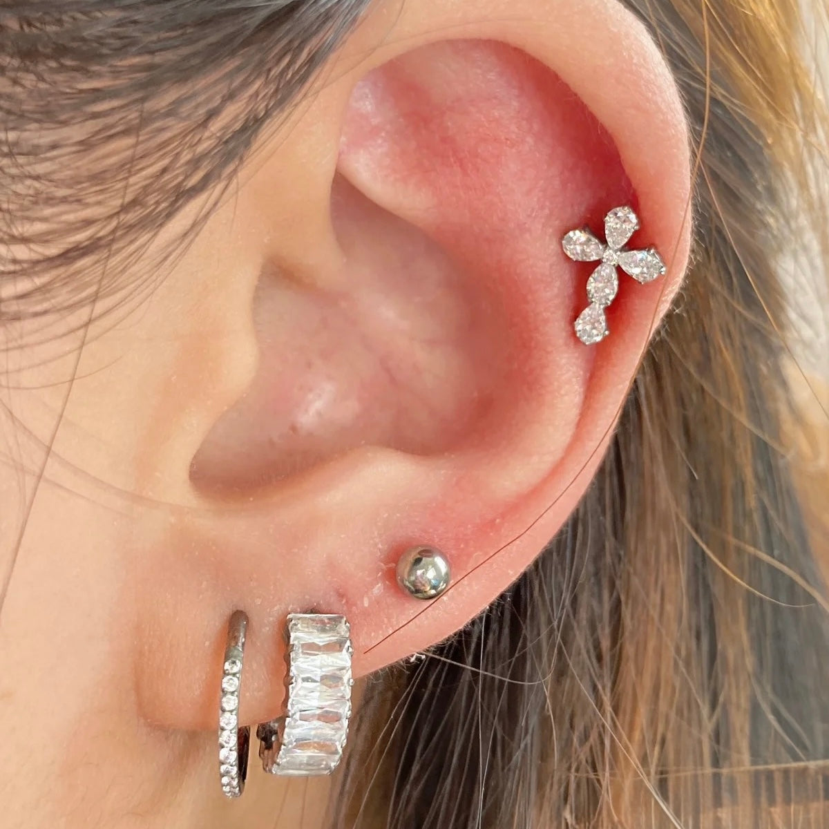 Mini Cross Stud Earrings