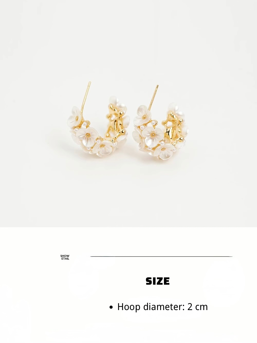 Floral Hoop Earrings