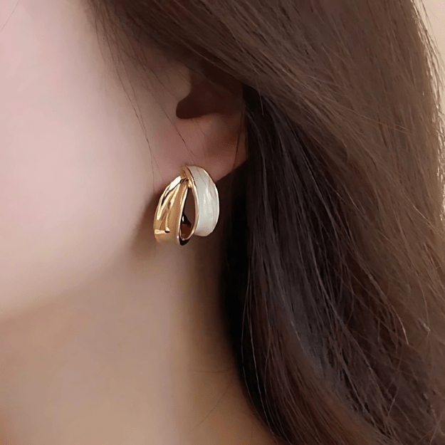 Interwoven Arc Metal Earrings - Nonstop Jewel