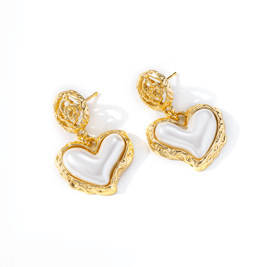 Heart Drop Earrings - Nonstop Jewel 