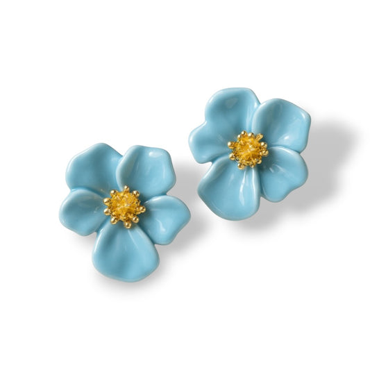 Blue Blossom Stud Earrings - Nonstop Jewel 