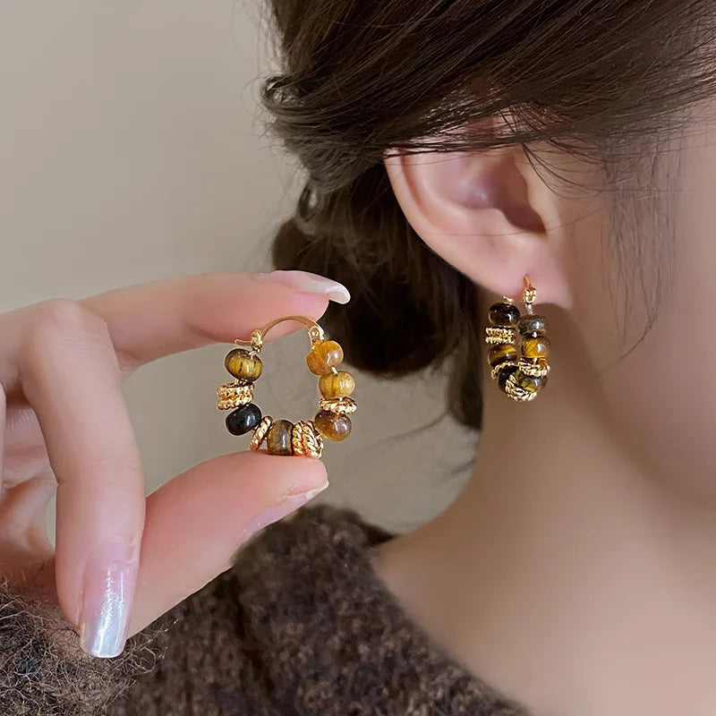 Beaded Hoop Earrings