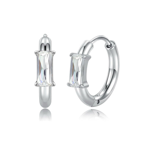 Zircon Huggie Hoop Earrings