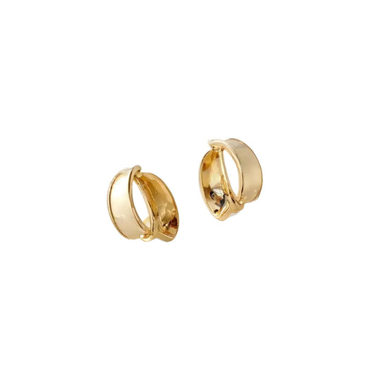 Sleek Twisted Gold Hoops - Nonstop Jewel